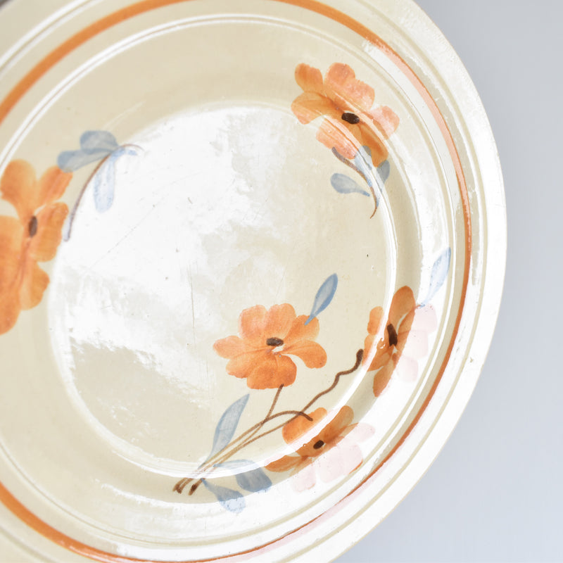 Vintage Dessert Plate, Saint-Amand Fleurs Oranges C