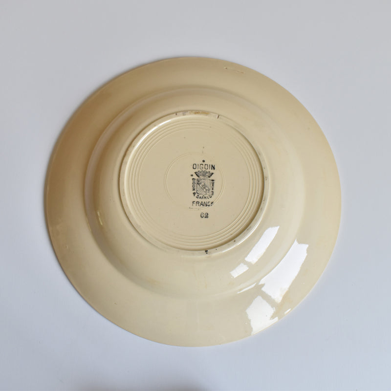 Vintage deep plate, Digoin & Sarreguemines 62