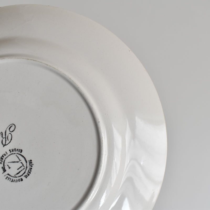 Vintage Dessert Plate, Gien Roxanne B