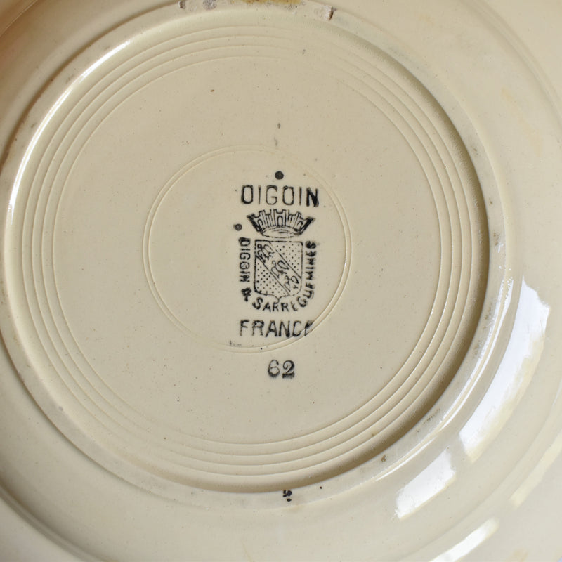 Vintage deep plate, Digoin & Sarreguemines 62