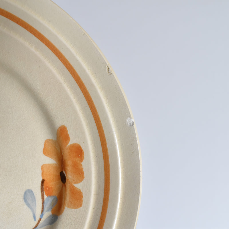 Vintage Dessert Plate, Saint-Amand Fleurs Oranges C