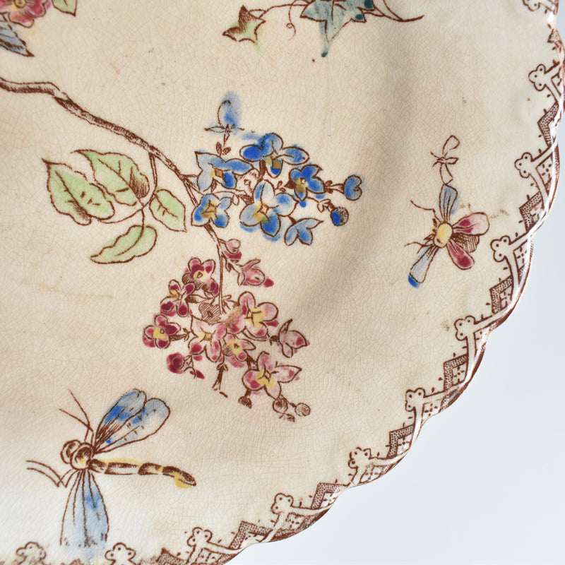 Antique Dessert Plates, Onnaing, Oiseaux D