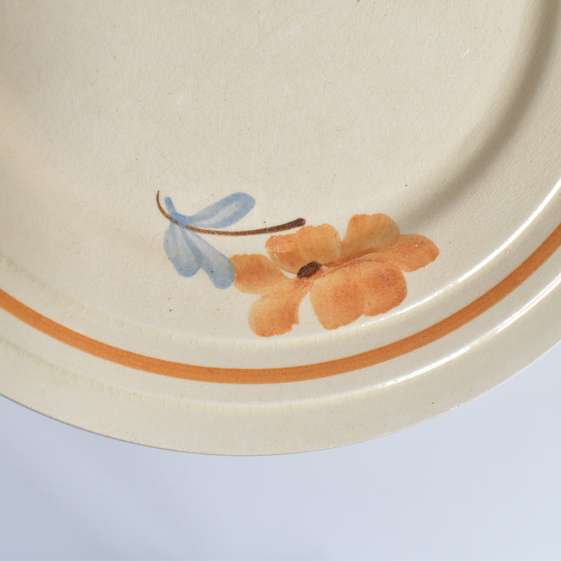 Vintage Dessert Plate, Saint-Amand Fleurs Oranges C