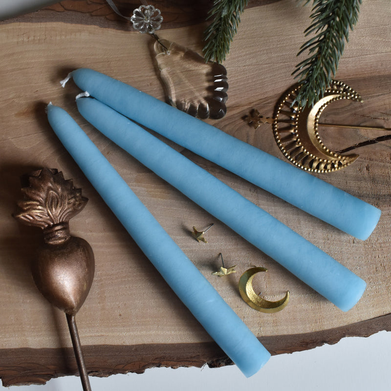 Cierge Conique (Taper Candle) 20cm Turquoise