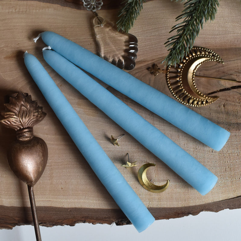 Cierge Conique (Taper Candle) 20cm Turquoise