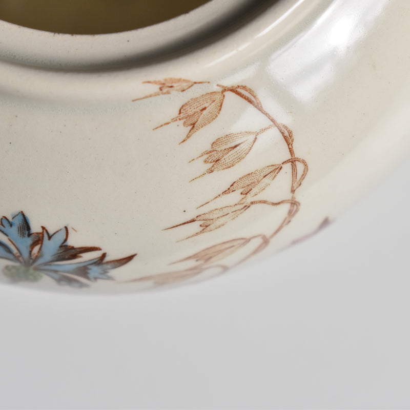 Antique Sugar Bowl K&G Luneville Bleuet
