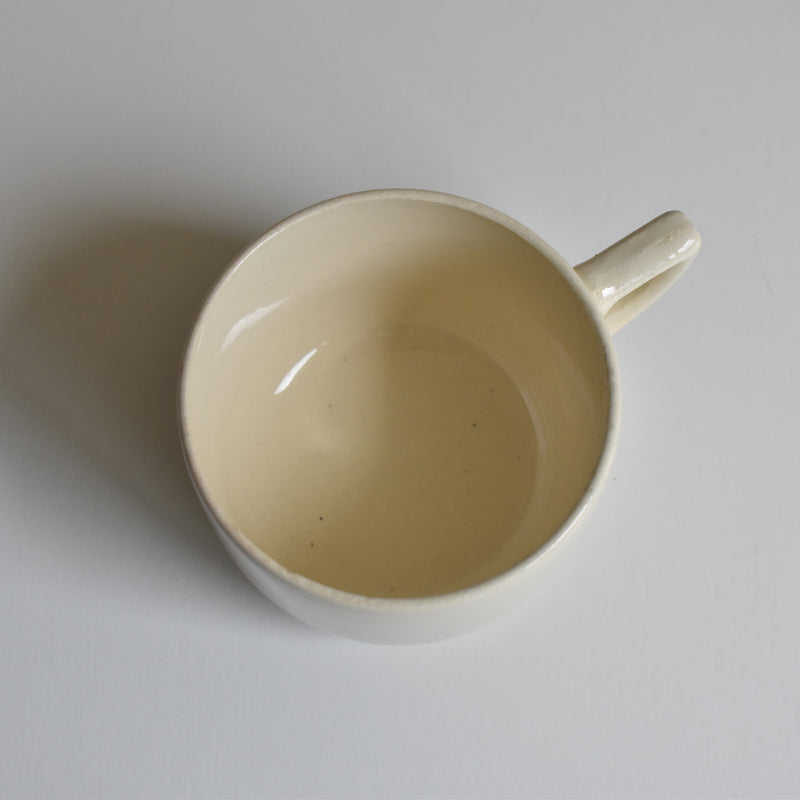 Vintage Coffee Cup, Digoin & Sarreguemines, Cream A