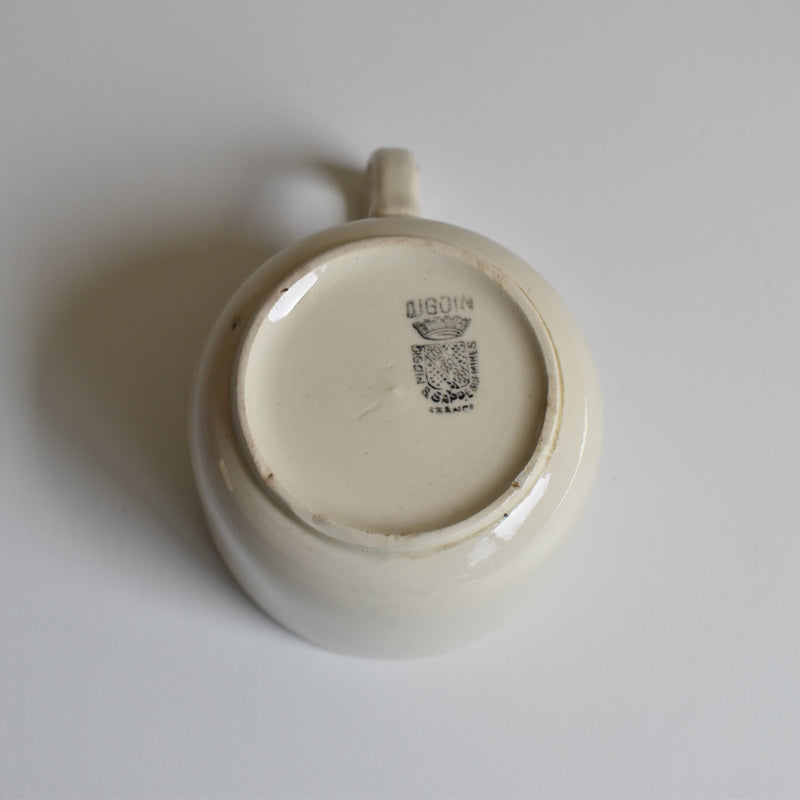 Vintage Coffee Cup, Digoin & Sarreguemines, Cream A