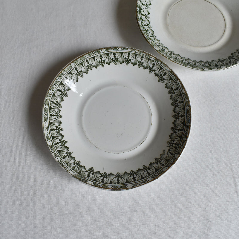 Antique Saucer Badonviller Empire 2-Piece Set B