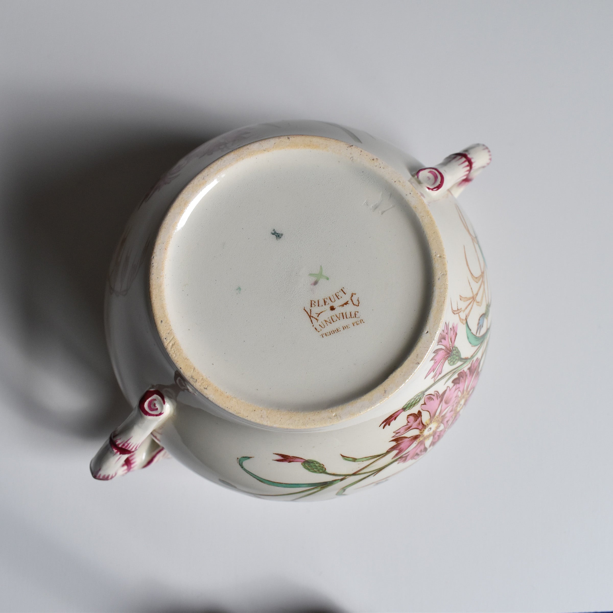 アンティークシュガーポット K&Gリュネヴィル Bleuet — Loane Interior