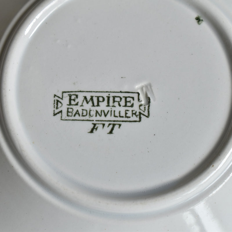 Antique Saucer Badonviller Empire 2-Piece Set B
