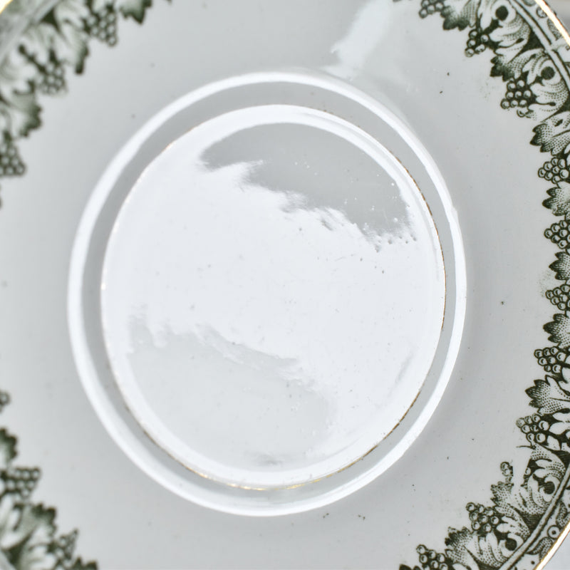 Antique Saucer Badonviller Empire 2-Piece Set B