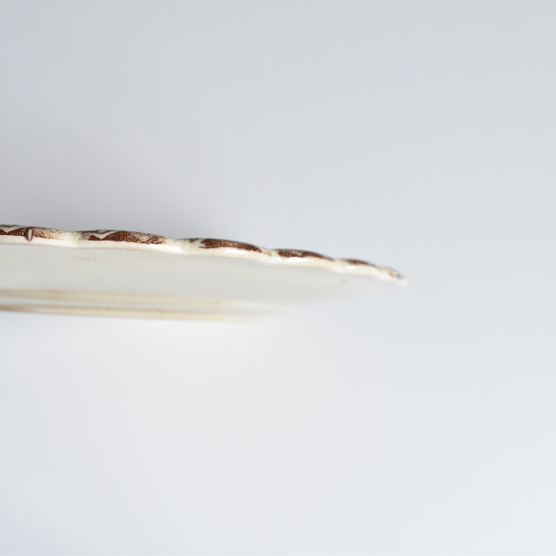 Antique dessert plate, Onan Oiseaux E
