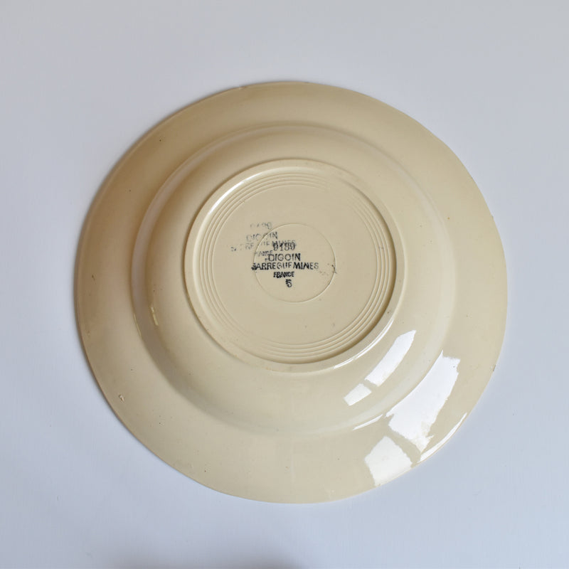 Vintage Deep Plate Digoin & Sarreguemines 8189