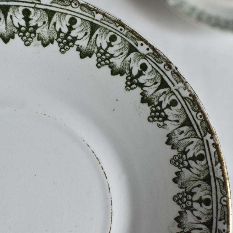 Antique Saucer Badonviller Empire 2-Piece Set B