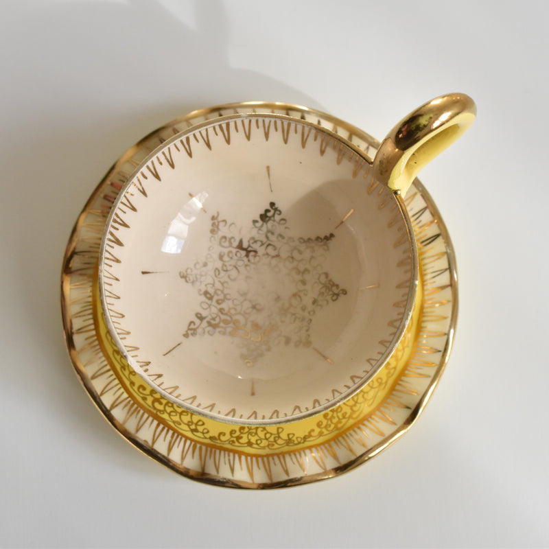 ア.ドラサンヴァル A.Dressinval コーヒーカップ＆ソーサー Yellow D