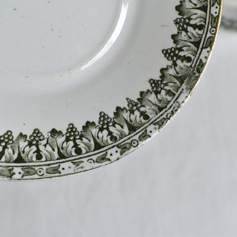 Antique Saucer Badonviller Empire 2-Piece Set B