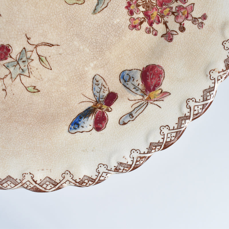 Antique dessert plate, Onan Oiseaux E