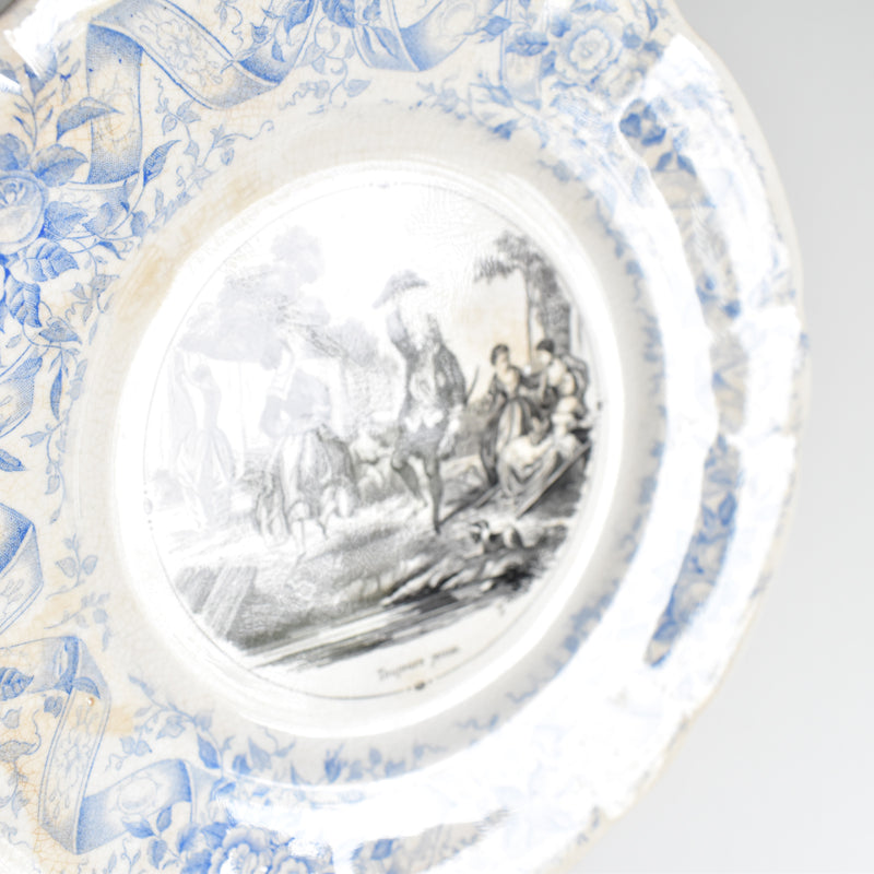 Antique Dessert Plate U&C Sarreguemines 1855 "Toujours Jeune"