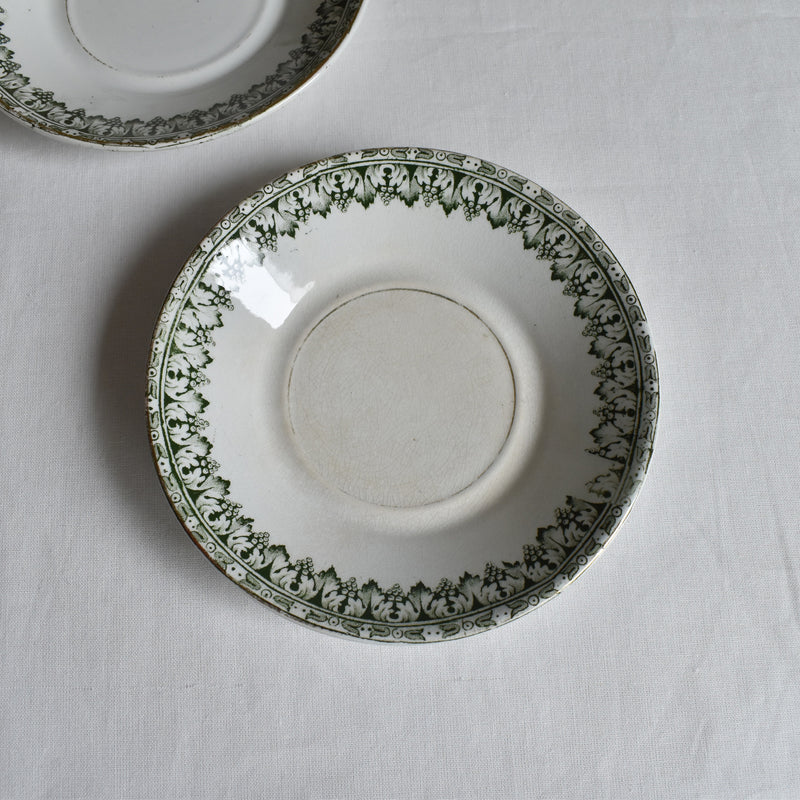 Antique Saucer Badonviller Empire 2-Piece Set B