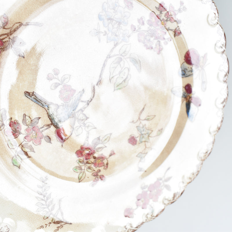 Antique dessert plate, Onan Oiseaux E