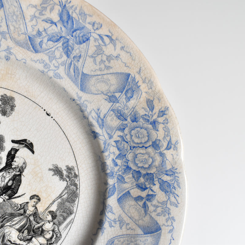 Antique Dessert Plate U&C Sarreguemines 1855 "Toujours Jeune"