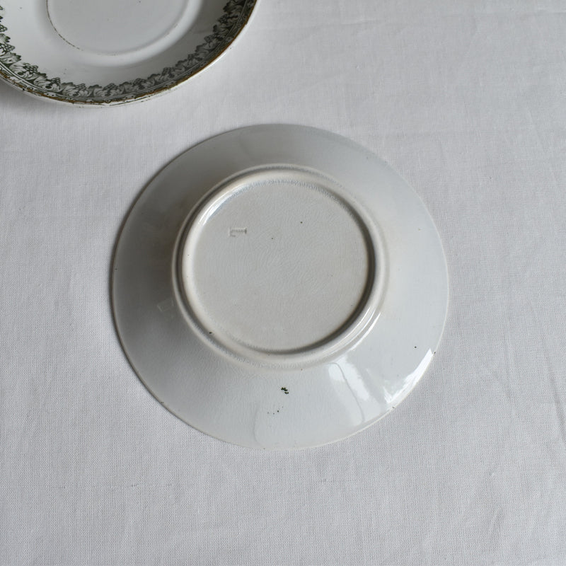 Antique Saucer Badonviller Empire 2-Piece Set B