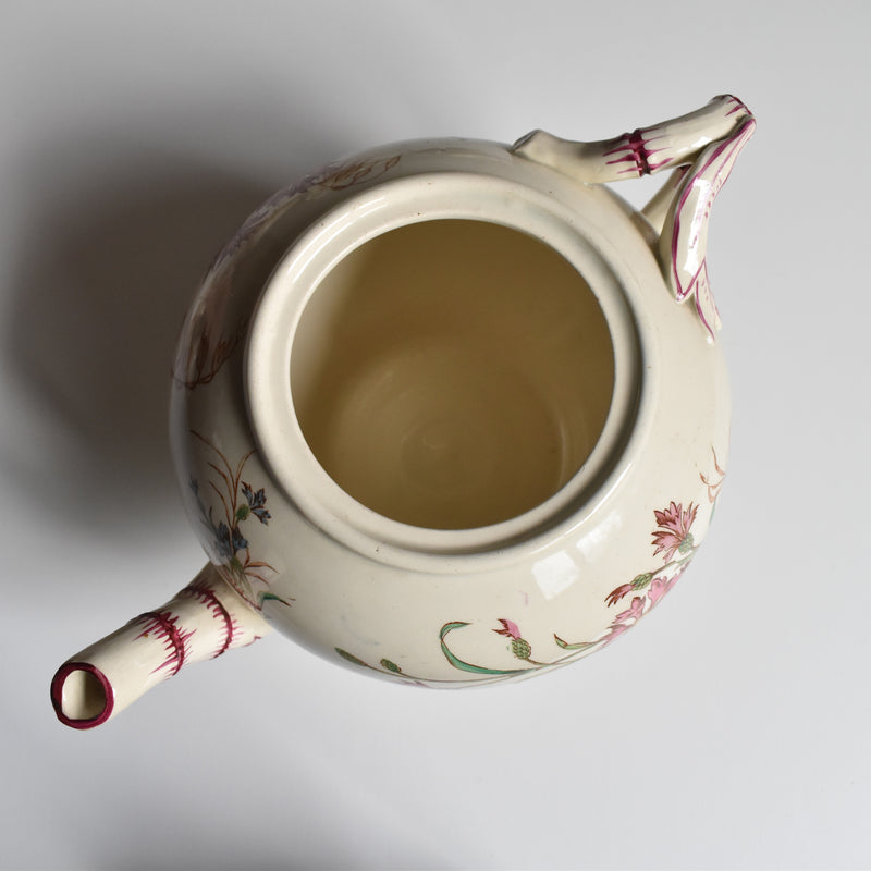 Antique Teapot K&G Luneville Bleuet