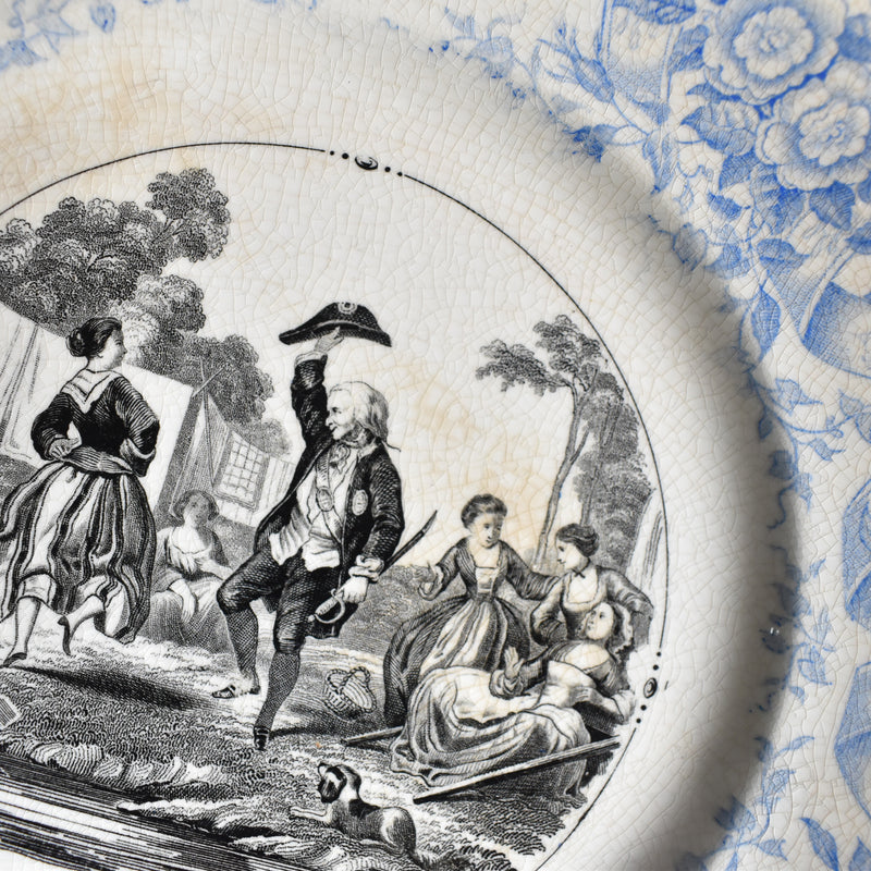 Antique Dessert Plate U&C Sarreguemines 1855 "Toujours Jeune"