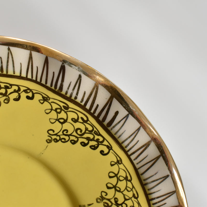 ア.ドラサンヴァル A.Dressinval コーヒーカップ＆ソーサー Yellow D