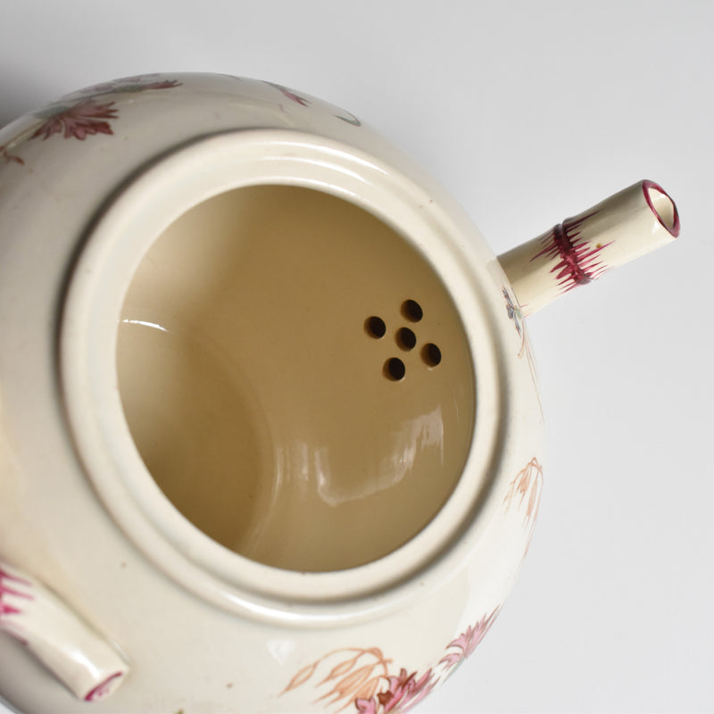 Antique Teapot K&G Luneville Bleuet