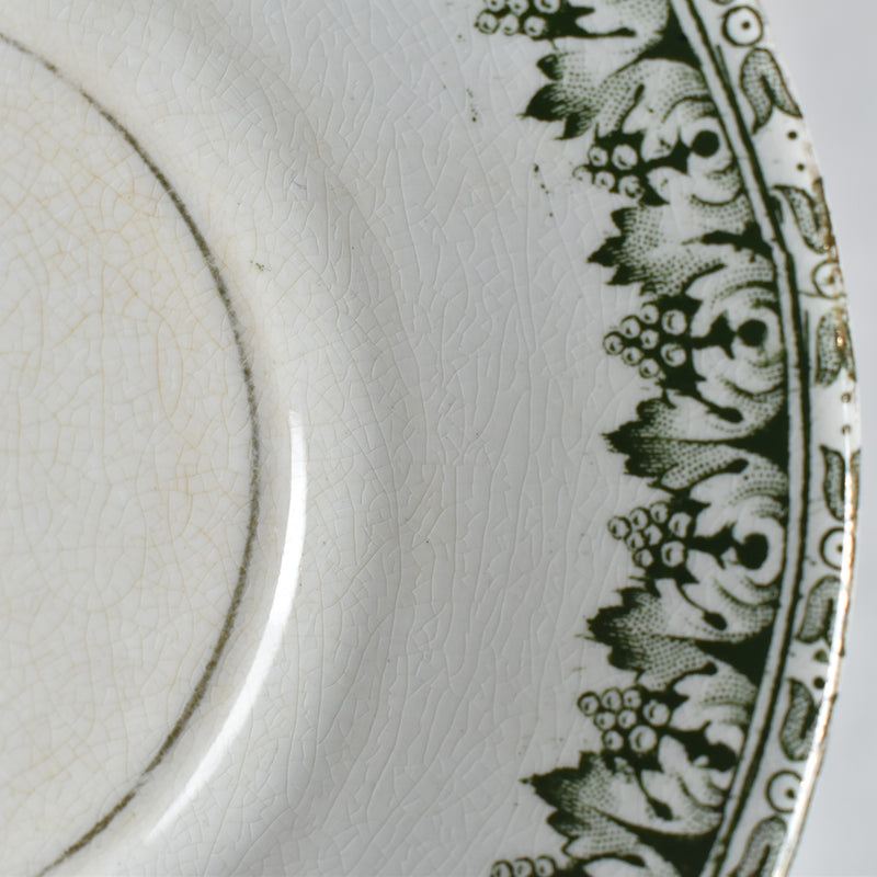 Antique Saucer Badonviller Empire 2-Piece Set B