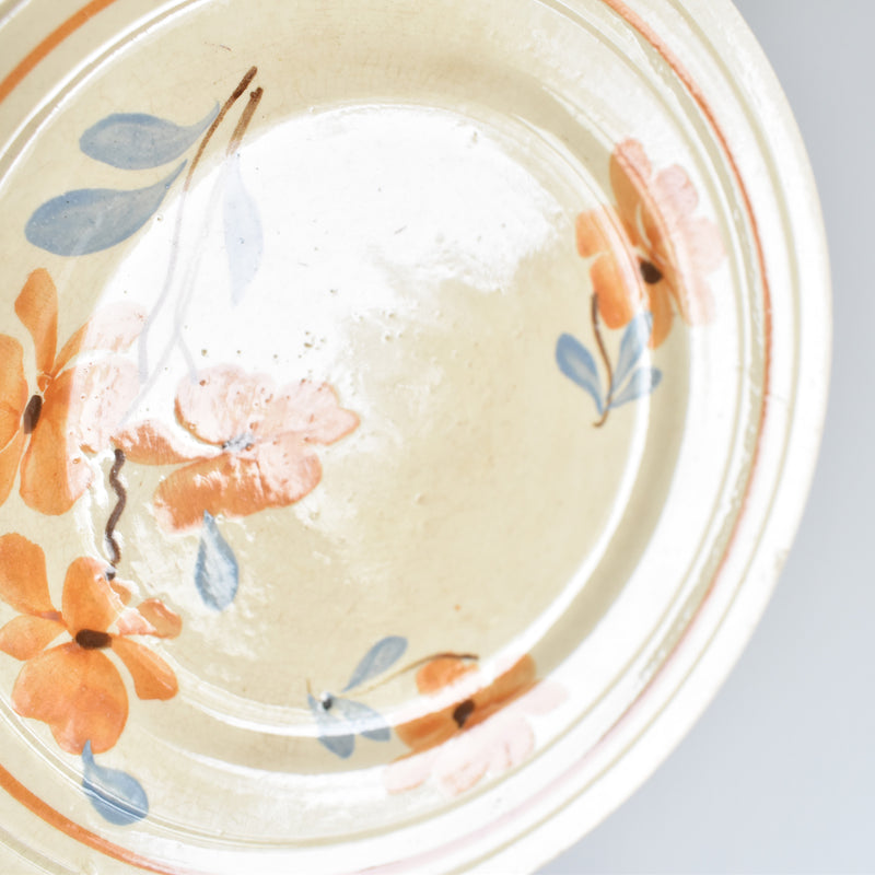 Vintage Dessert Plate Saint-Amand Fleurs Oranges E