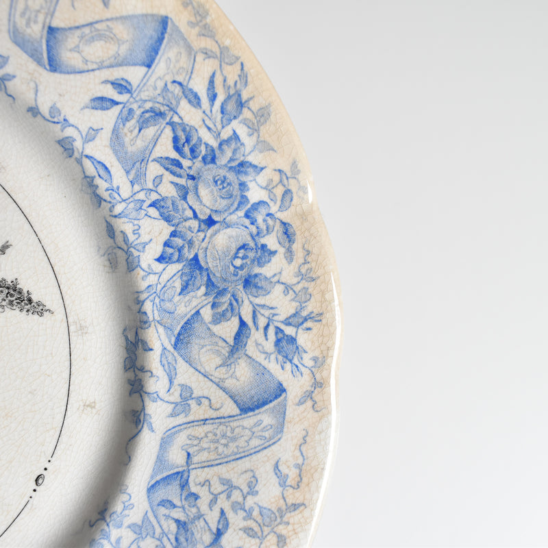 Antique Dessert Plate U&C Sarreguemines 1855 "Le pélérinage"