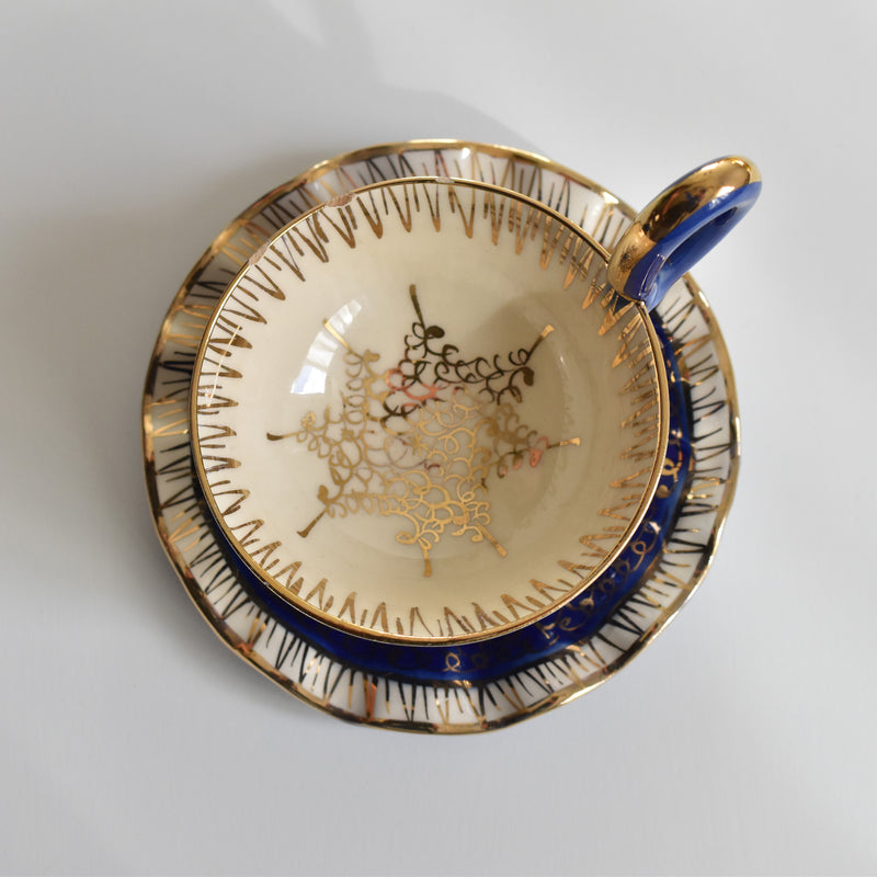 ア.ドラサンヴァル A.Dressinval コーヒーカップ＆ソーサー Blue A