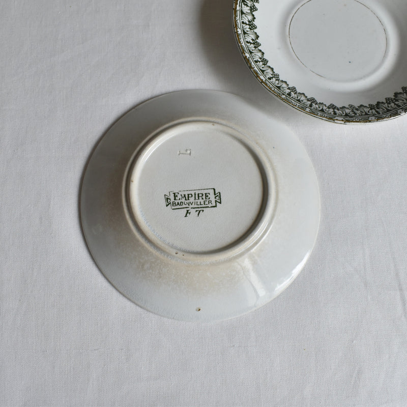 Antique Empire Badonviller Saucers (Set of 2) A