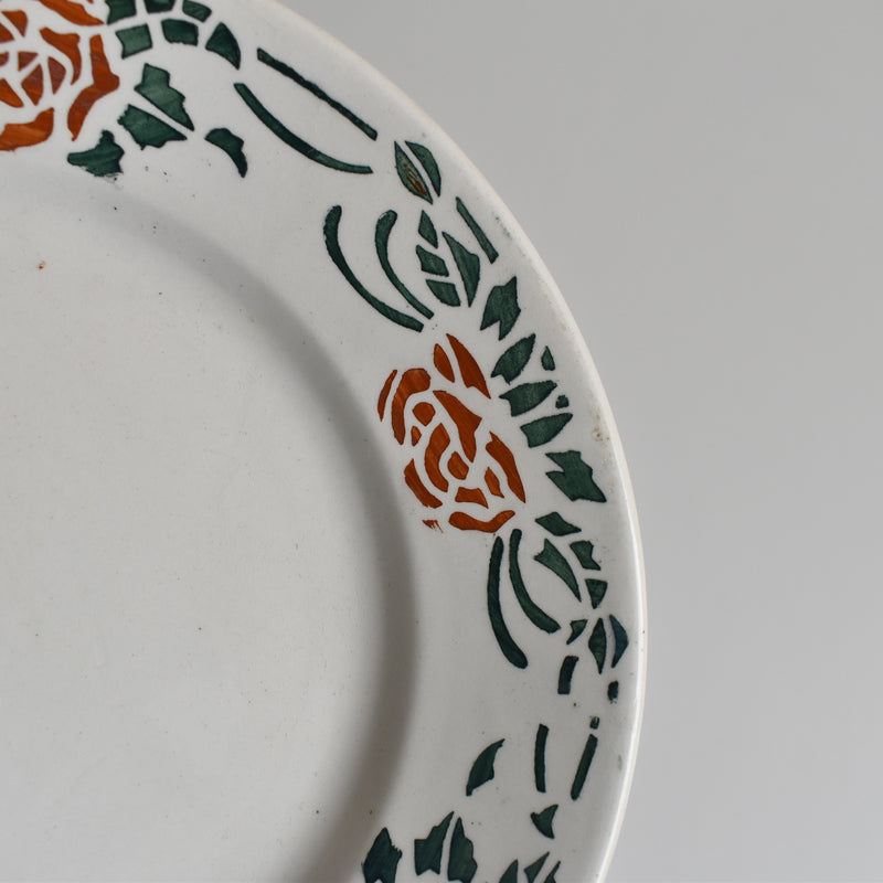 Vintage Dessert Plate Gien Roxane D