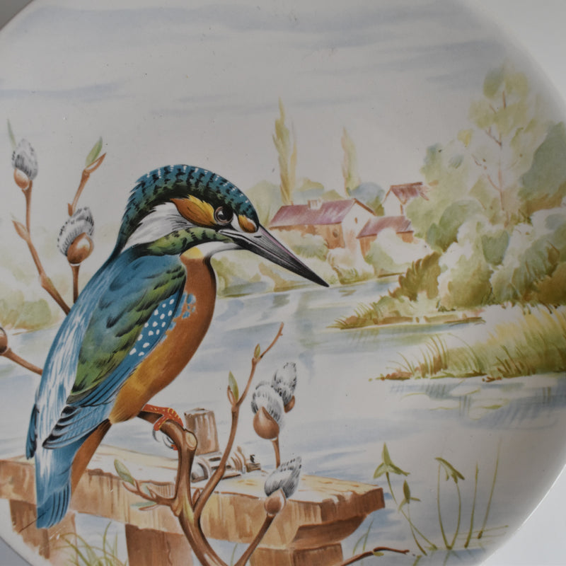 Vintage Dessert Plate, Saint-Clément, Kingfisher