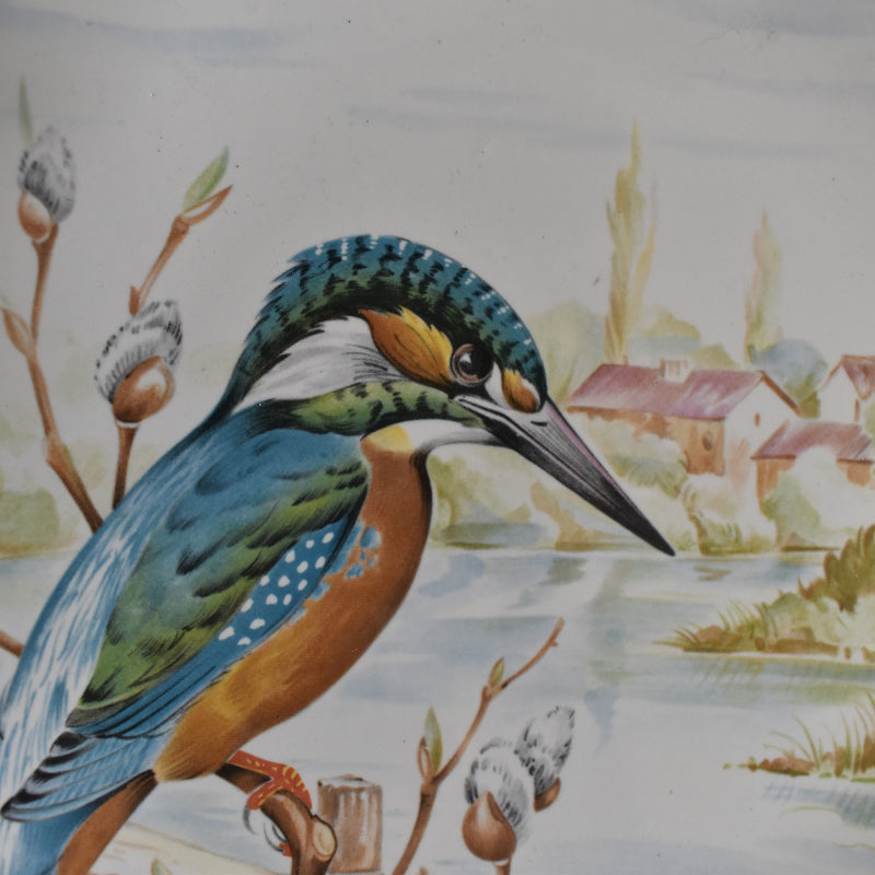Vintage Dessert Plate, Saint-Clément, Kingfisher