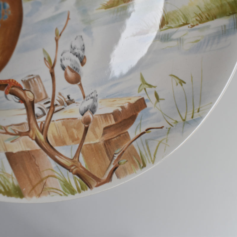 Vintage Dessert Plate, Saint-Clément, Kingfisher