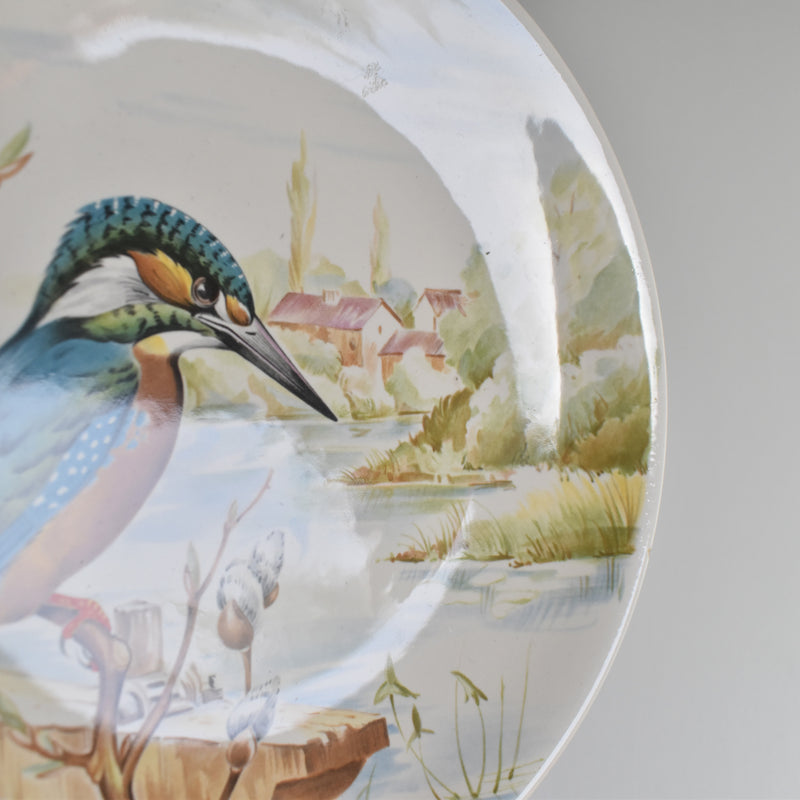 Vintage Dessert Plate, Saint-Clément, Kingfisher