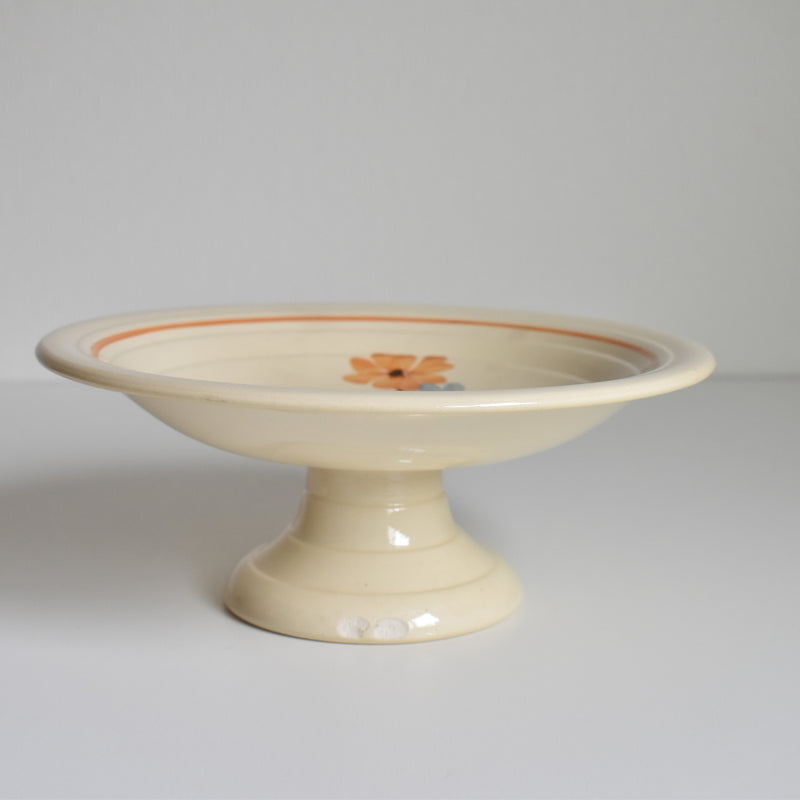 Vintage Compotier Saint-Amand Fleurs Oranges