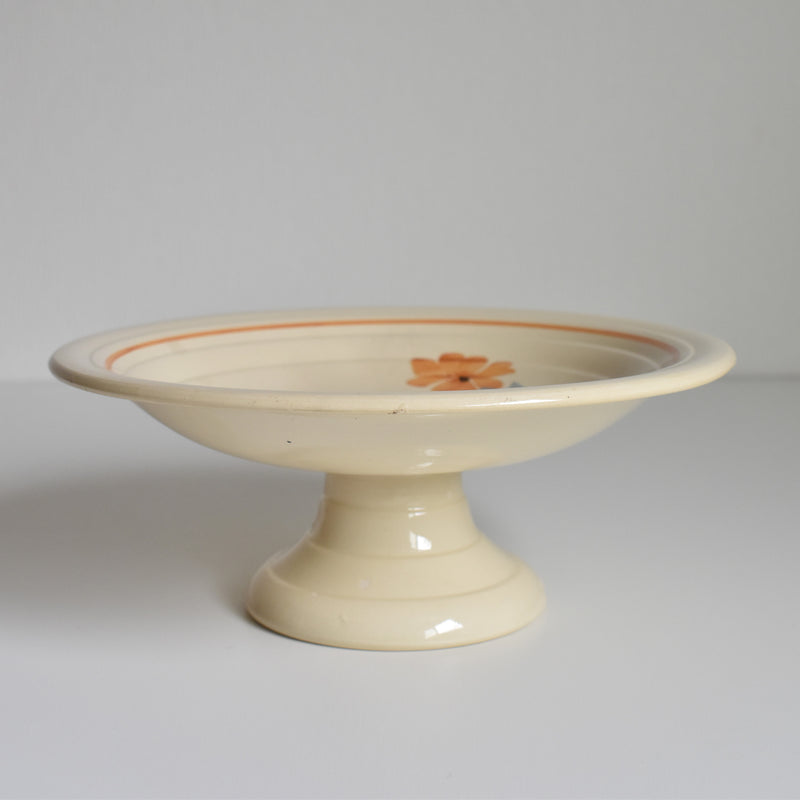Vintage Compotier Saint-Amand Fleurs Oranges