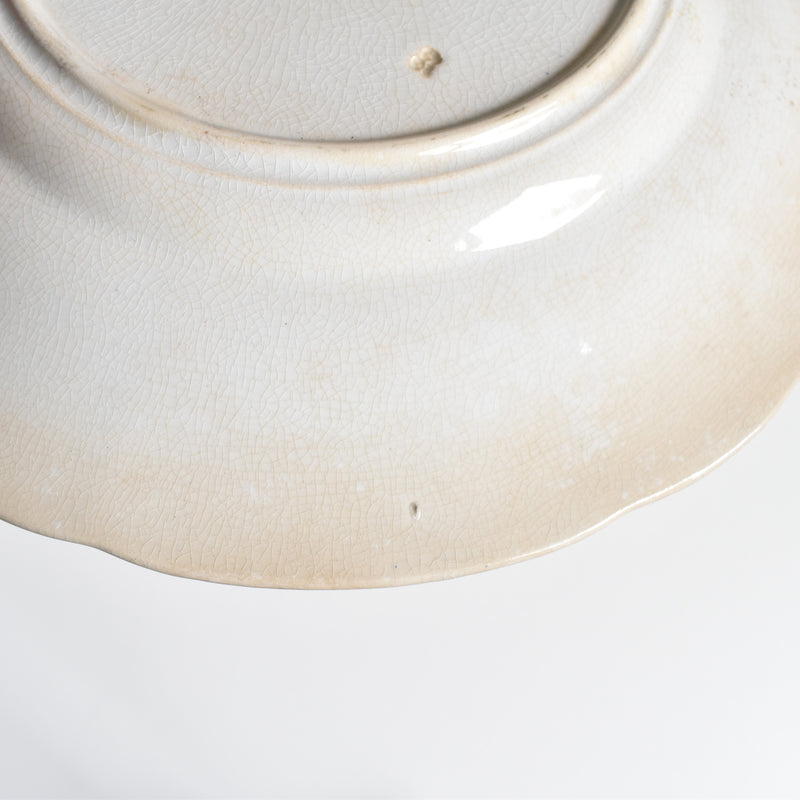 Antique Dessert Plate, U&C Sarreguemines, 1855, "Le rendez-vous des bergères"