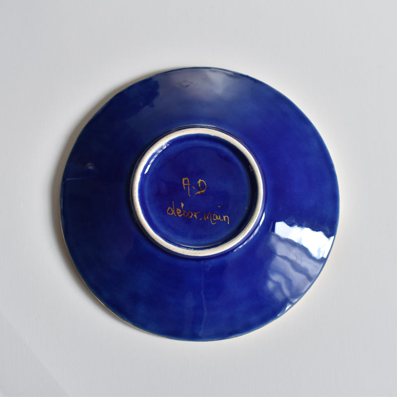 ア.ドラサンヴァル A.Dressinval コーヒーカップ＆ソーサー Blue B