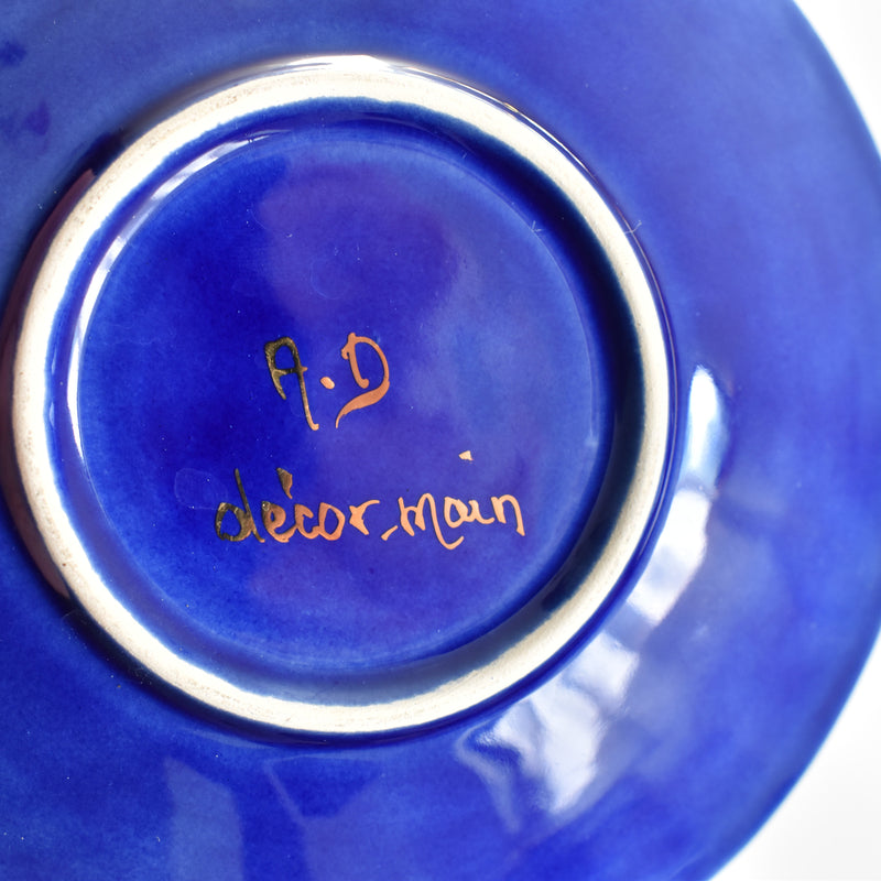 ア.ドラサンヴァル A.Dressinval コーヒーカップ＆ソーサー Blue B