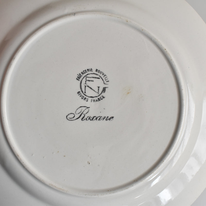 Vintage Dessert Plate Gien Roxane F