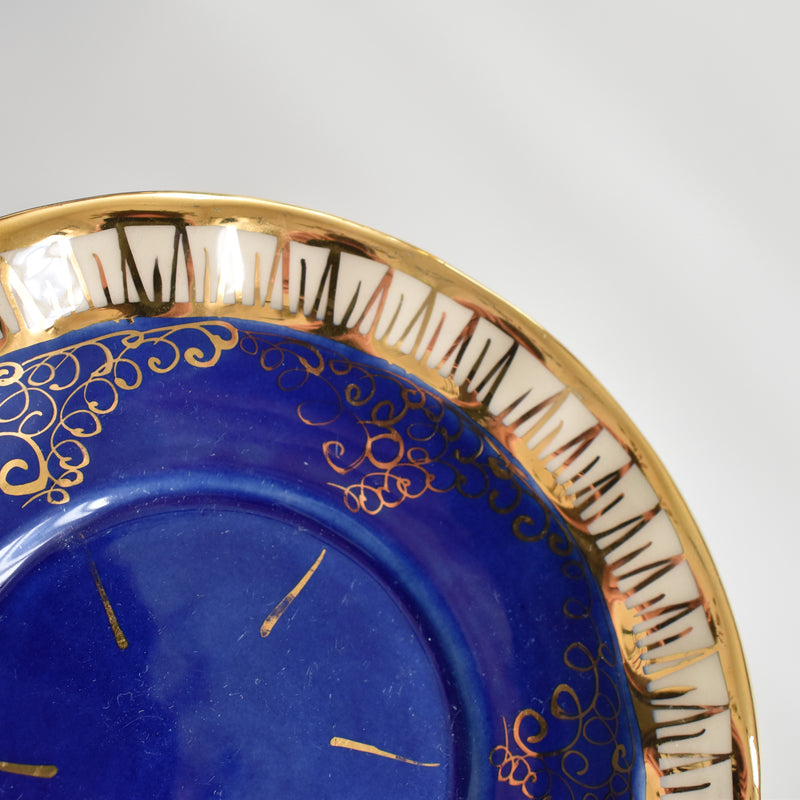 ア.ドラサンヴァル A.Dressinval コーヒーカップ＆ソーサー Blue B