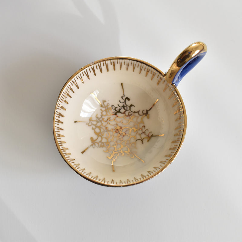 ア.ドラサンヴァル A.Dressinval コーヒーカップ＆ソーサー Blue B