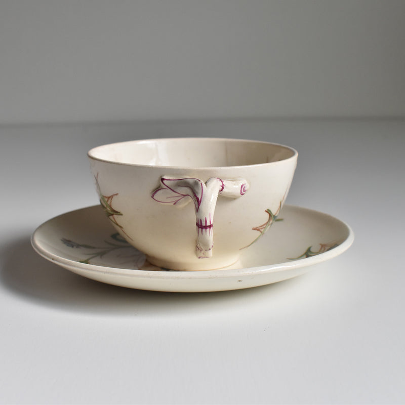 Antique Cup and Saucer K&G Lunéville Bleuet F